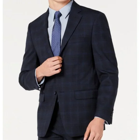 TALLIA Suits Blazers Tallia Mens Solid Wool Blend Sportcoat